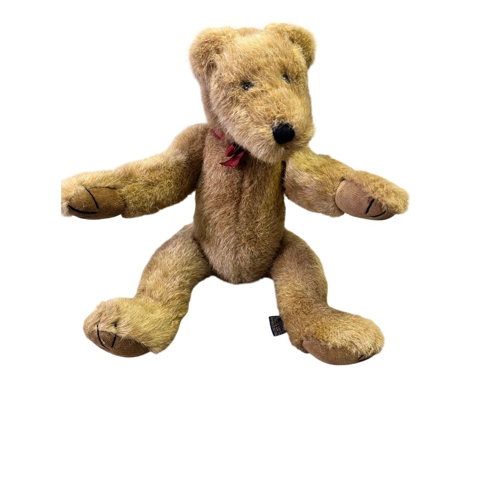 Boyds Collection LTD Plush Teddy Bear Jointed‎ Moveable Limbs Red Ribbon